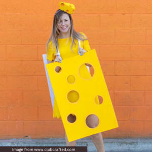 last minute DIY Halloween costume - cheese