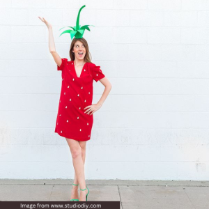 last minute DIY Halloween Costumes - strawberry